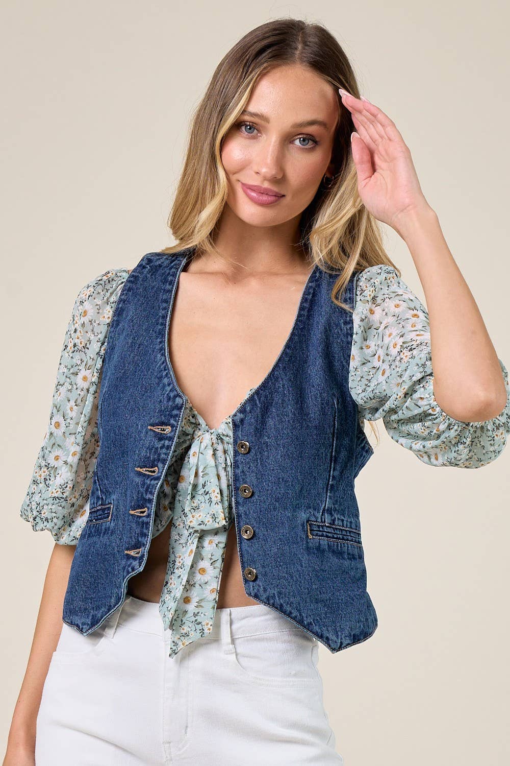 STRUCTURED DENIM VEST