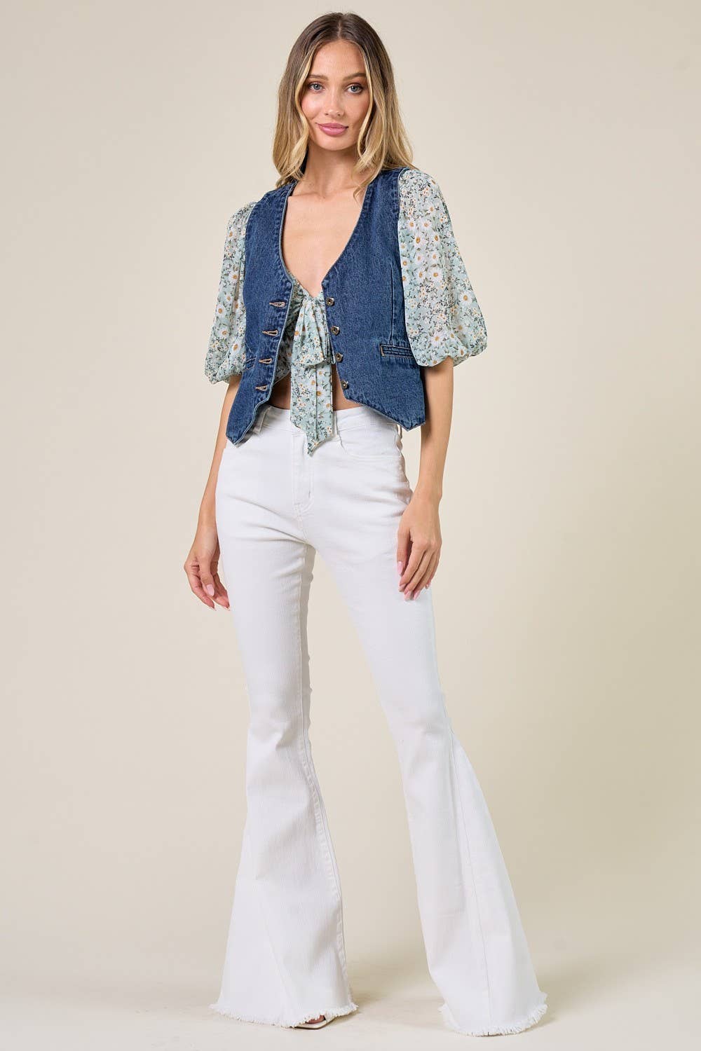 STRUCTURED DENIM VEST