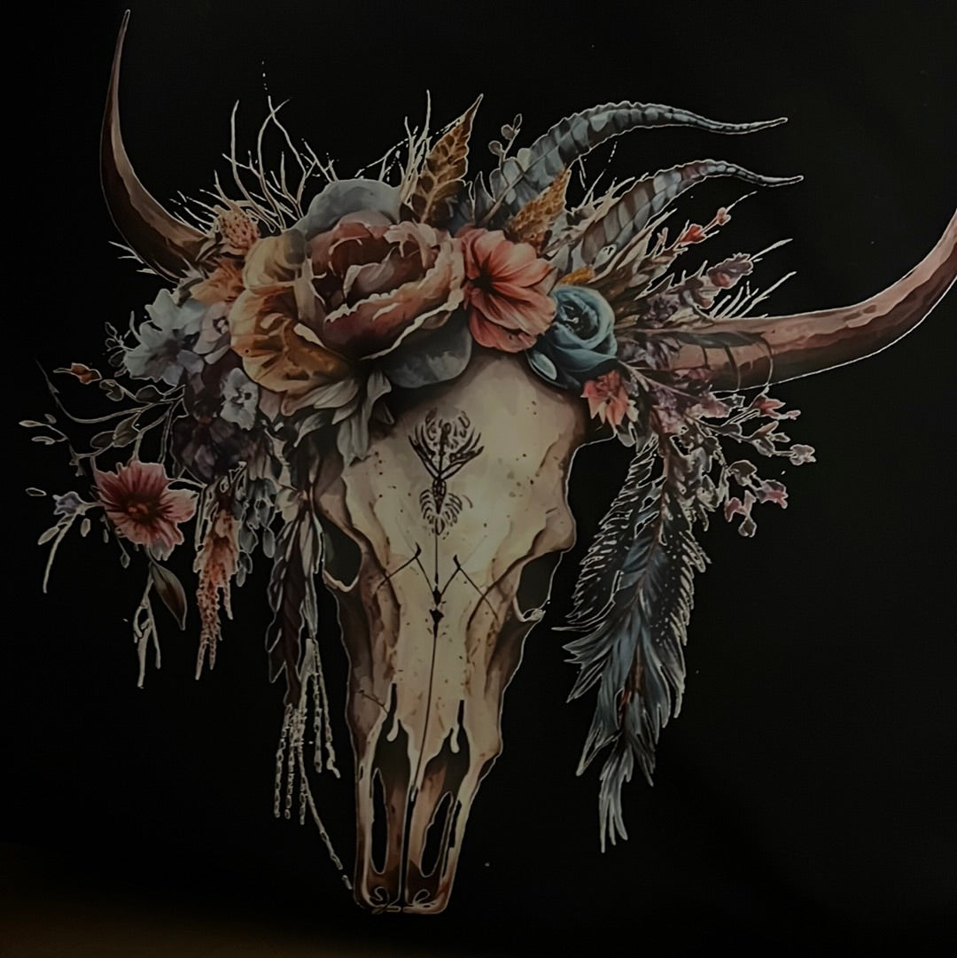 Floral Steer Hoodie