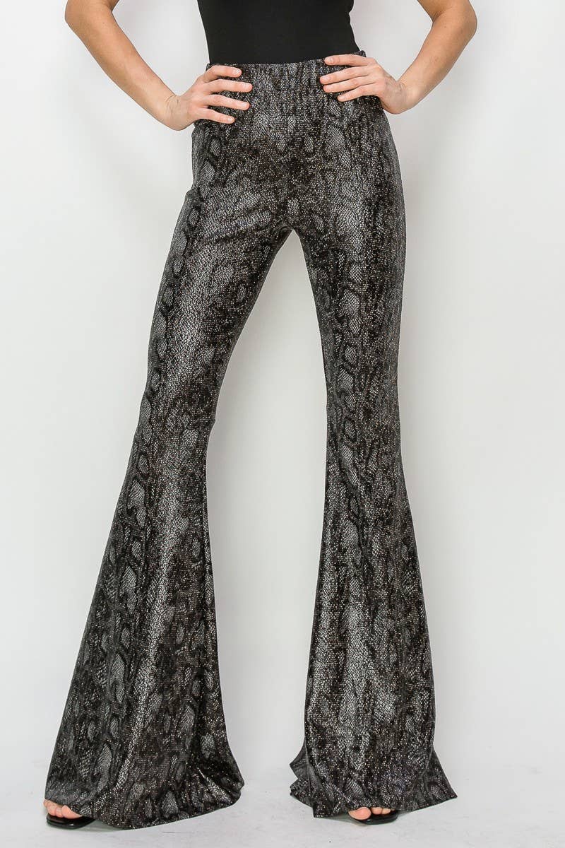 PYTHON GOLD FOIL BELLBOTTOM