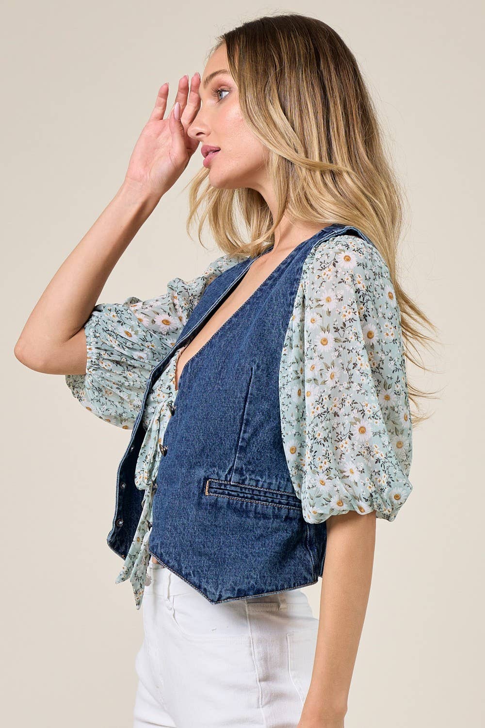 STRUCTURED DENIM VEST 6318