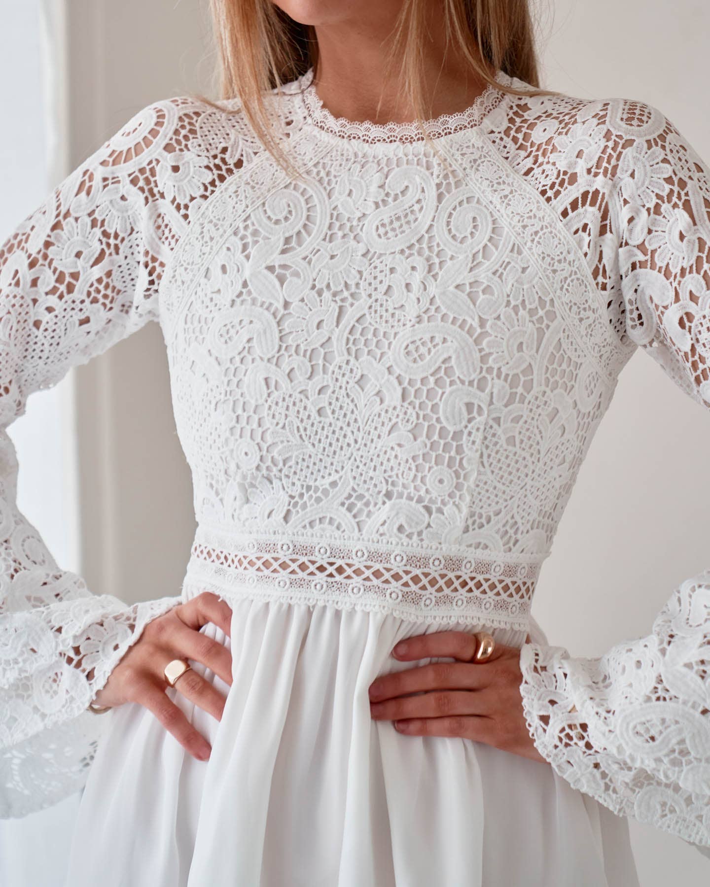 Kace Dress-White