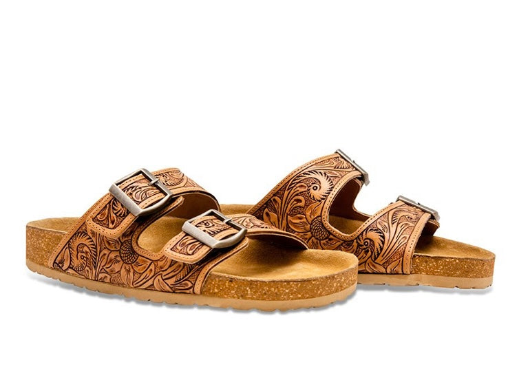 Footo Hand Tooled Sandals