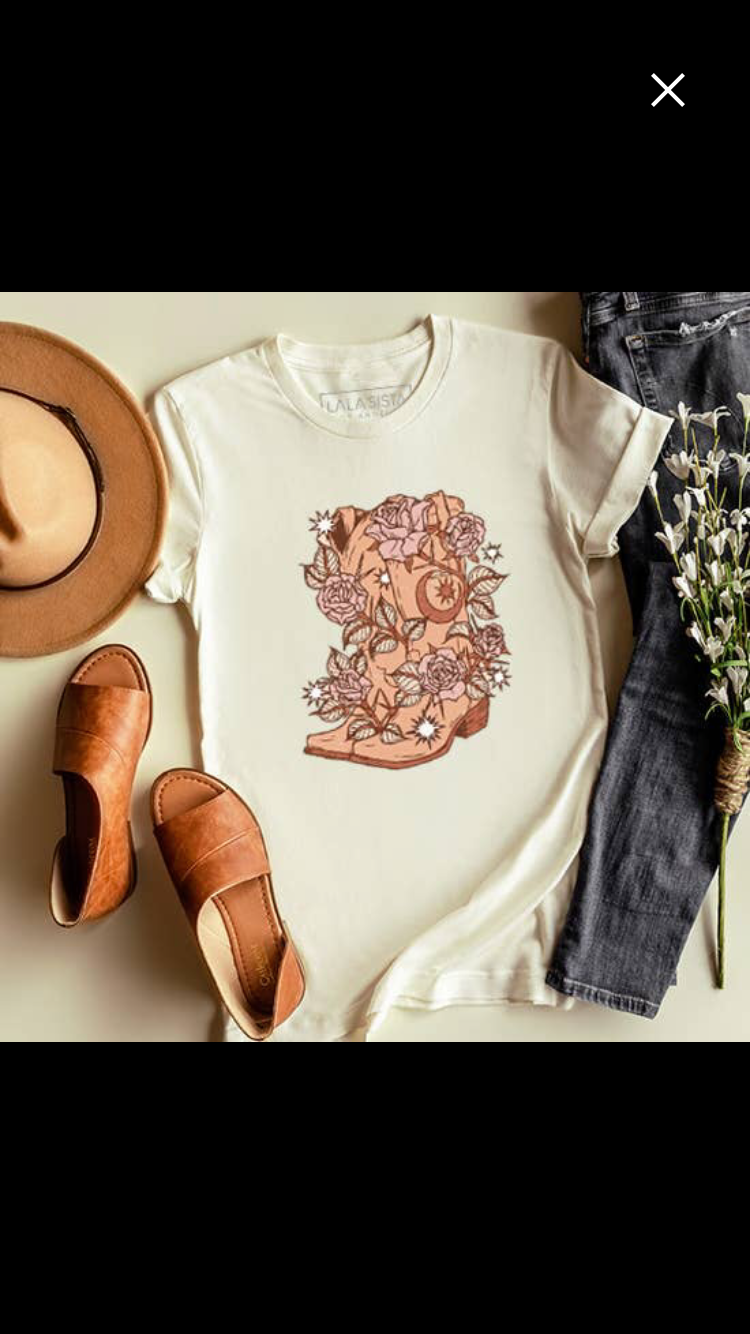 Rose Boots T-Shirt